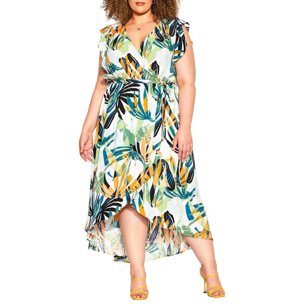 City Chic Cassie Print Maxi Dress (Plus Size) Size XXL/24